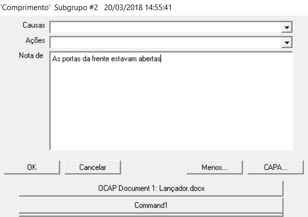 Em alguns casos, podem surgir problemas que não estavam incluídos no FMEA ou Plano de Controle do processo.