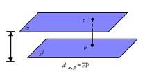 entre uma reta e um plano paralelo é a distância entre um ponto qualquer da reta