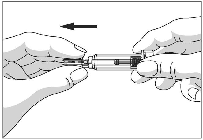 b. Verifique o prazo de validade impresso no rótulo da seringa pré-cheia (EXP).