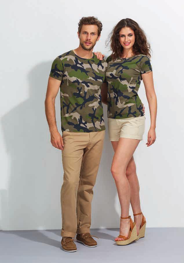 T-SHIRTS FASHION SOL S CAMO MEN 01188 SOL S CAMO WOMEN 01187 T-SHIRT DE