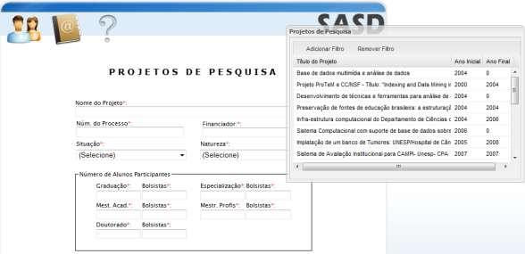 Projeto de Pesquisa Objetivo Cadastrar novos projetos de pesquisa e definir informações importantes aos projetos cadastrados via lattes.