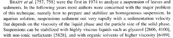 Análise de Sólidos 1974 (Brady) Análise de suspensões