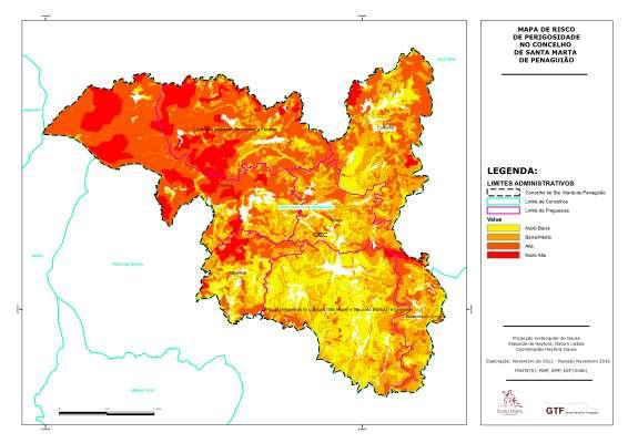 2. Mapa de Perigosidade de Incêndio Florestal Figura 5: Mapa de perigosidade de incêndio florestal A carta anterior é o produto da probabilidade e da suscetibilidade.