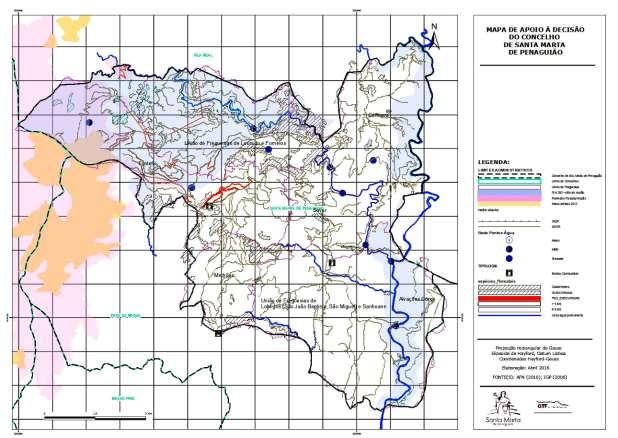 do Marão e Rede Natura 2000), rede de pontos de água operacionais, bem como a identificação dos pontos potenciais