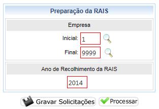 ocasião do cadastro da empresa no sistema.