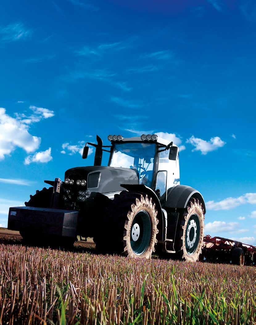 TM8. Qualidade à primeira vista. TM8. O pneu radial agrícola para todo tipo de solo. Com seu notável desempenho no campo e na estrada, o TM8 foi desenvolvido para tratores de alta potência.