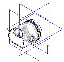 Com o comando Smart dimension puxe uma cota da circunferência. Com o comando Distance Between puxe uma cota do centro da circunferência à linha de referência que passa dentro dos furos do pistão.