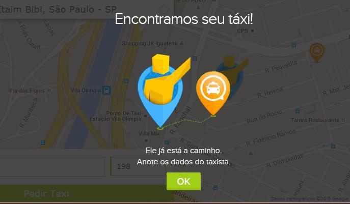 SOLICITANDO PELA WEB Pedir Táxi Encontramos seu Táxi!