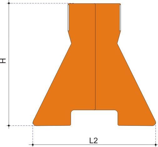 Dimensões Cada módulo da barreira plástica possui as seguintes dimensões básicas, Figura 11.
