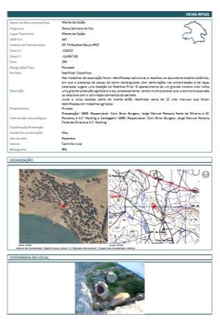 Carta Arqueológica de Montemor-o-Novo - Identificação do