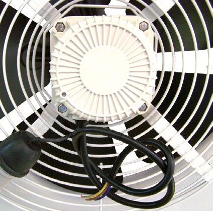 VENTILADORES HELICOIDAIS DE PAREDE Série HXM Ventiladores axiais de parede, de aço galvanizado, IP44, Classe B, pintados com pintura poliéster anti-corrosiva, motor monofásico 127V-60Hz ou 220V-60Hz