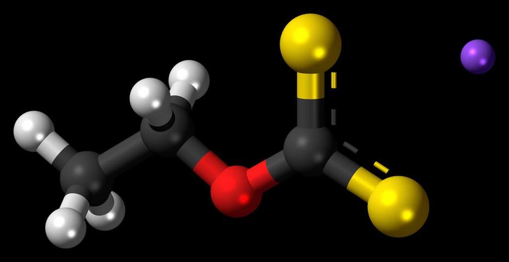 39 Figura 7: Representação tridimensional da molécula de etil xantato de potássio pelo software: Discovery Studio Visualizer. Julho 201