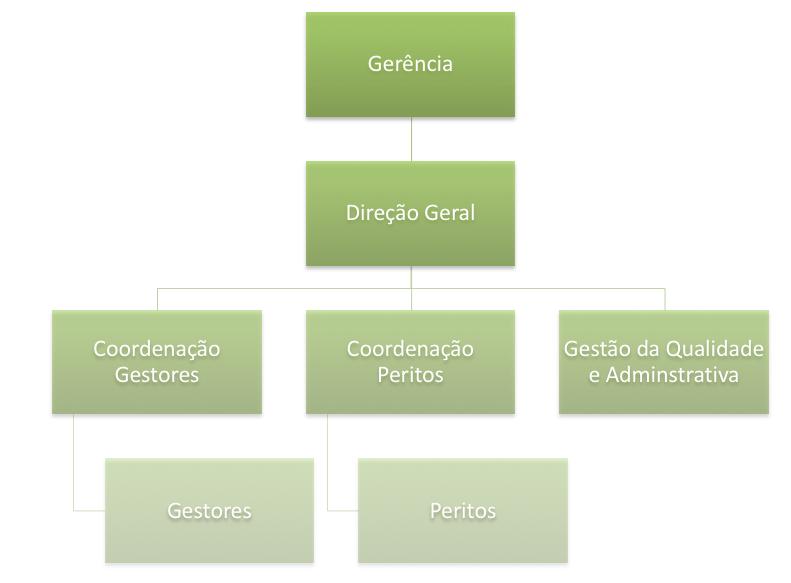 3 COMO NOS ORGANIZAMOS INTERNAMENTE - ORGANOGRAMA A estrutura organizacional da Jurisvalor está definida no organograma abaixo indicado.