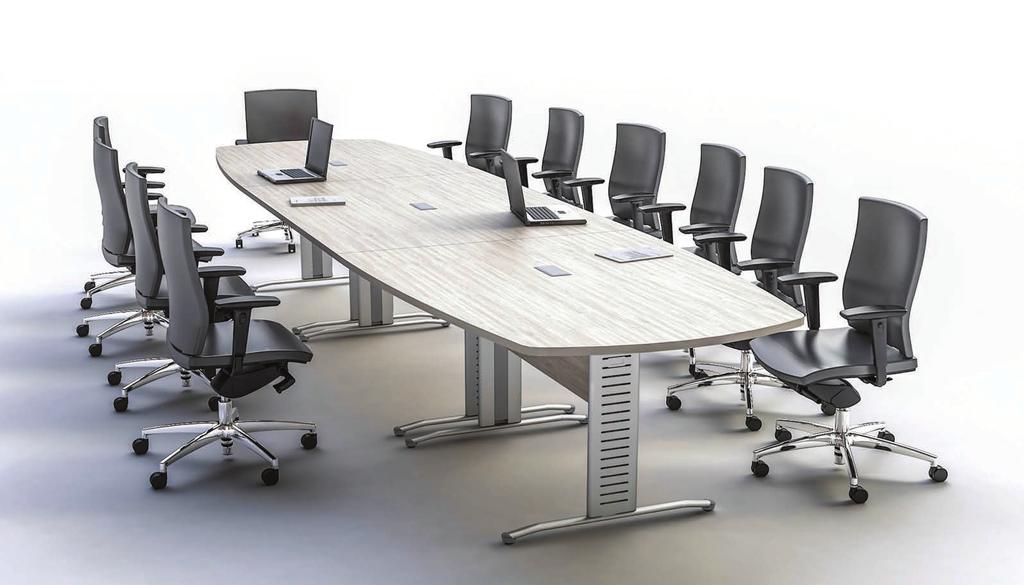 _mesas de reunião Mesa de reunião, com tampo central complementar, permite um grande número de usuários. Mesas de reuniões com tampo único ou componível.