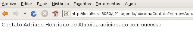 adicionacontatoservlet</servlet-class> </servlet> <servlet-mapping>