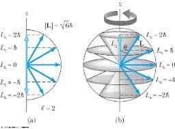 Número quântico orbital magnético Um elétron com momento angular pode percorrer um espira gerando momento magnético cujo