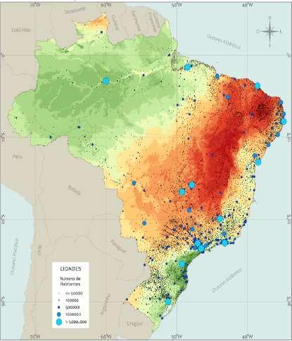 Atlas de Radiação Solar no Brasil Mapa do Potencial de de Geração Solar Fotovoltaica kwh/kwp.