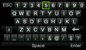 Capítulo 4: Instruções de funcionamento O teclado apresentado no ecrã Quando precisar de introduzir caracteres numa opção de janela, aparece um teclado no ecrã.