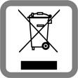 O símbolo consttuído por um contentor de lxo assnalado com uma cruz ndca que o produto está abrangdo pela Dretva n.º 2012/19/UE.