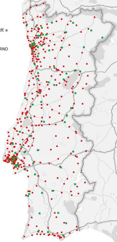 Instalações do Sistema Elétrico Nacional Instalações do SEN em monitorização Subestações A atribuição do Selo de Qualidade e+ estará associada aos diferentes indicadores