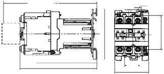 5. Perfil e Dimensão de Instalação Dimensão do perfi l e da instalação do contator TRCI-09~32 Dimensão do perfi l e da instalação do contator TRC1-40~95 D(F4) / E(F5) P P S ᶲ D(F4) / E(F5) S P P ᶲ B