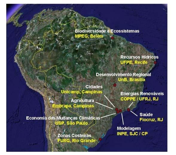 Áreas mais vulneráveis: Semiárido Zonas costeiras ede Nacional de