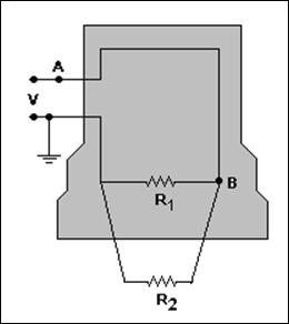 Note que a resistência equivalente do circuito é 1 em paralelo com. Isto é: Questão 10 1000 1000 1 eq Ω 1 + 10 + 1000 101 Como 150 C 1000 000 V.