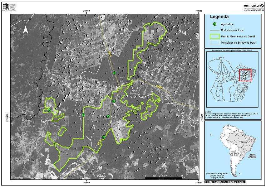 Tendo como produto, o mapeamento das áreas de algumas empresas que promovem a gestão da dendeicultura no município.
