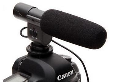 Câmera DSLR Tripé Microfone direcional ou de lapela