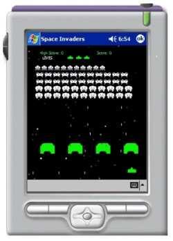 Figura 2 Jogo Space Invaders desenvolvido com a API GDI O MD3DM representa uma evolução no desenvolvimento de