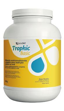 Trophic Basic Fórmula nutricionalmente completa em pó, com exclusivo mix de proteínas e baixo teor de gordura saturada.