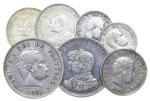 208 :: D. Carlos I - 7 moedas, 100, 200, 500 Réis 1891-1903 1903 AR. 100 R 1893 (2), 200 R 1903, 1898 D.I. (2), 500 Réis 1891, 1898 D.