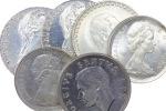 283 :: Lote - 6 moedas, África Sul, Austria, Canadá, Egipto 1780-1970 1970 AR. África Sul - 5 Shillings 1948, Austria - Thaler 1780 X SF (2)(restricke), Canadá - Dollar 1966 (2), Egipto - Pound 1970.
