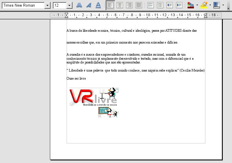 Completa-se o texto para em seguida formatá-lo