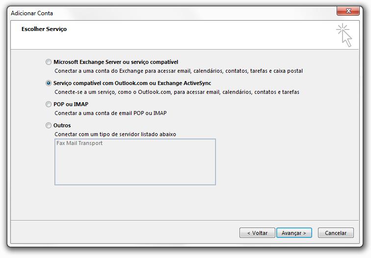 3. Configurações do Servidor de Email a. Nome: informe o nome do usuário. b. E-mail: informe o e-mail que será utilizado c.