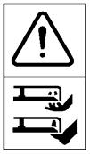PT PORTUGUÊS SÍMBOLOS Os seguintes símbolos aparecem na máquina. A sua função é lembrar-lhe dos cuidados e atenções necessários na utilização.