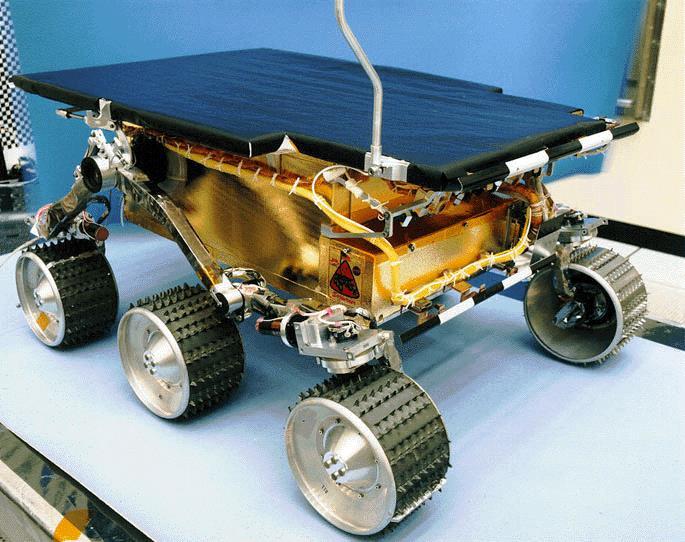 Exemplos de robôs móveis Sojourner, primeiro robô em marte Sojourner foi usado durante a missão Pathfinder para explorar Marte em 1997.