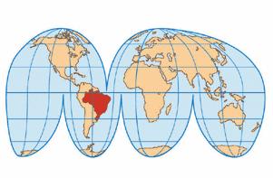 Geografia Cartografia Prof. Tiago Trombetta Projeção de Cilíndrica Goode, que modifica a de Moolweide - É uma projeção descontínua, pois tenta eliminar várias áreas oceânicas.