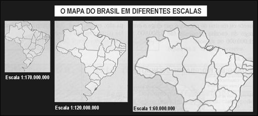 Escalas numéricas Representada por uma fração ou sobre a forma de uma razão: Exemplo: 1/ 50.000 ou 1:500.000 Cálculo de Escala: D=E.