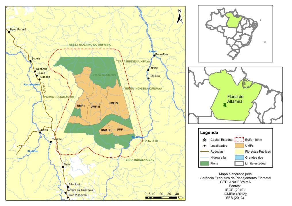 ANEXO 1 Detalhamento das FPF passíveis de concessão no ano de 2016 Floresta Nacional de Altamira Pará PA Marcos Legais Área (em ha): Bioma: Decreto n o 2.