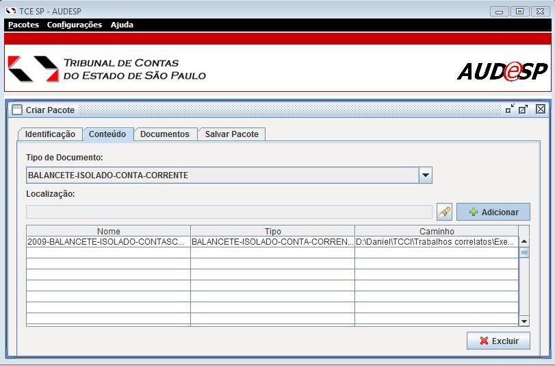 28 para transmissão do arquivo via internet para o sistema Audesp.