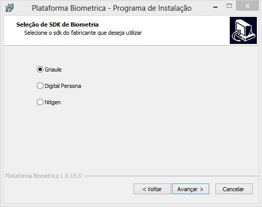 6 3. Instalação da Plataforma Biométrica Inicie a instalação pelo arquivo PlataformaBiometrica.zip e logo após irá abrir a janela inicial da instalação. Selecione a opção Avançar.