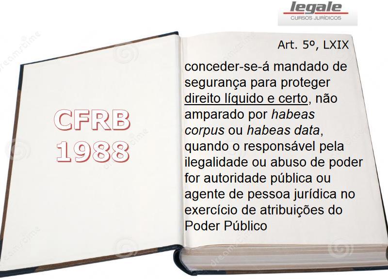 O mandado de segurança é um remédio constitucional em matéria residual, ou seja,