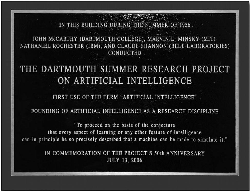 para o estudo da IA; Em 1956, o Workshop ocorreu no Dartmouth College em Hanover, New Hampshire.