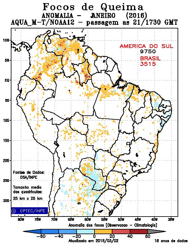 Mapa 1 Total de detecções registradas em