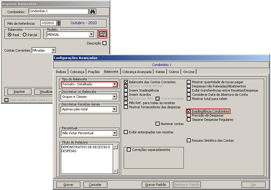 6- Clique em Sair para sair da tela das configurações avançadas. 7-