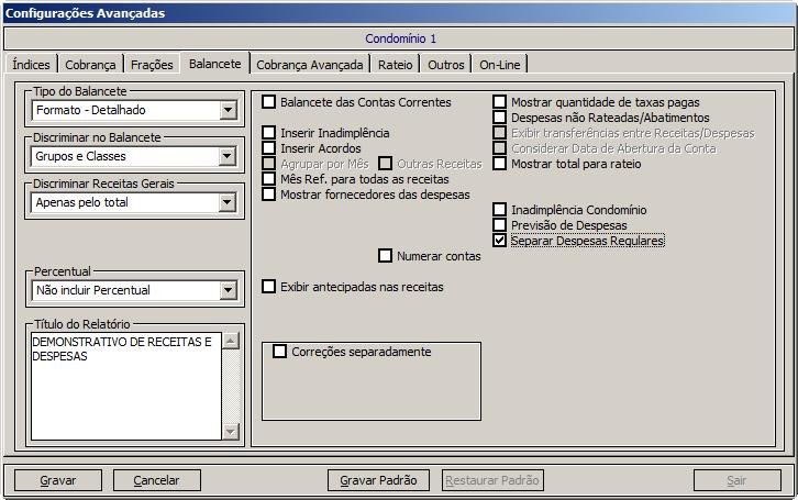 8.8. Balancete Detalhado opção para exibir o número de parcelas para despesa regular Disponível opção que permite exibir o número de parcelas da despesa regular no balancete formato Detalhado.