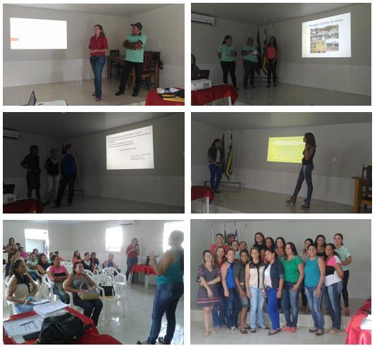 Foto 7 - Socialização dos projetos Fonte: Pesquisa direta Abril/2016 A disciplina Prática Pedagógica Interdisciplinar teve como objetivo a associação entre os conteúdos teóricos discutidos nas