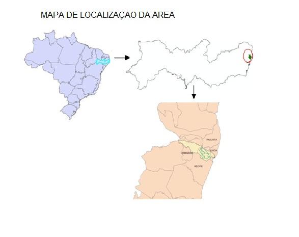 Mapa de localização da área de estudo Segmento da