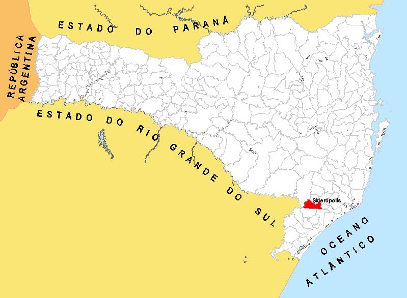 35 Figura 09: Localização da área de estudo, Siderópolis, Santa Catarina. Fonte: Santa Catarina, 2012. Adaptado pelo Autor.